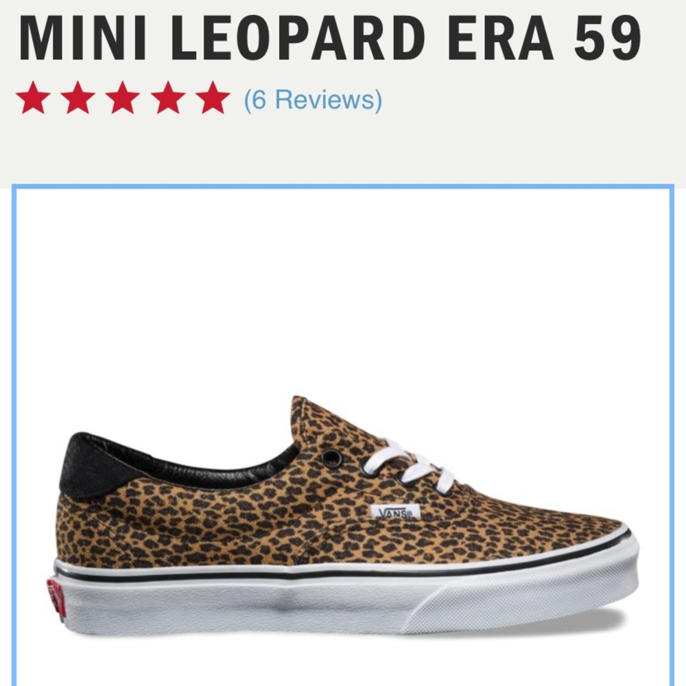 Brand New Cheetah Vans Women’s 6.5